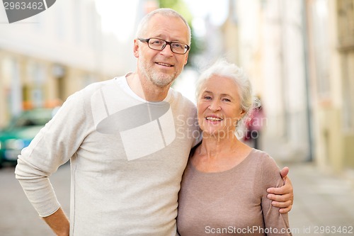 Image of senior couple on city street