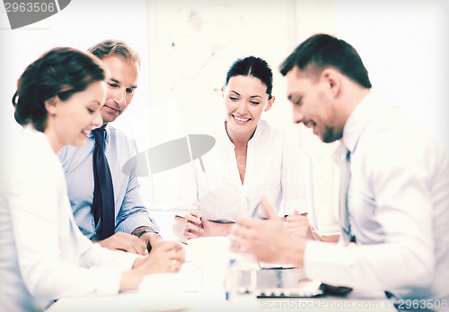 Image of business team having meeting in office