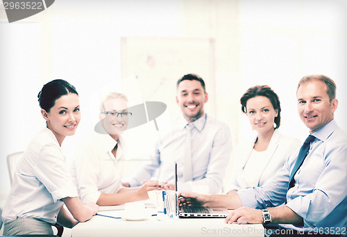 Image of business team having meeting in office