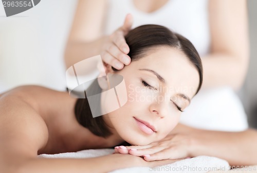 Image of beautiful woman in spa salon