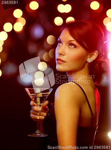 Image of woman with cocktail