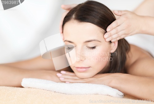 Image of beautiful woman in spa salon