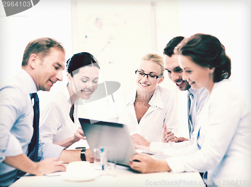 Image of business team having meeting in office