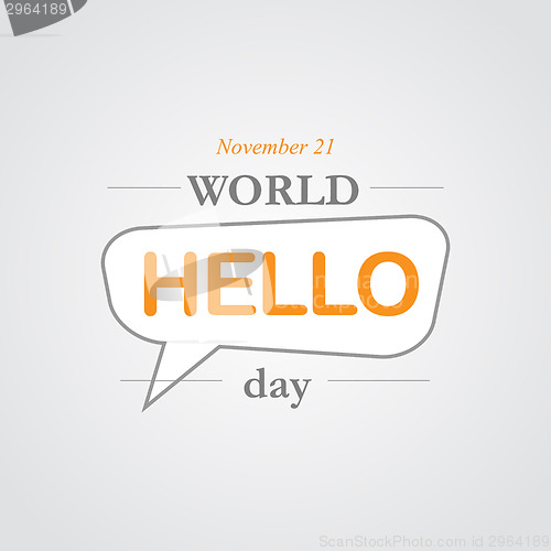 Image of World hello day icon