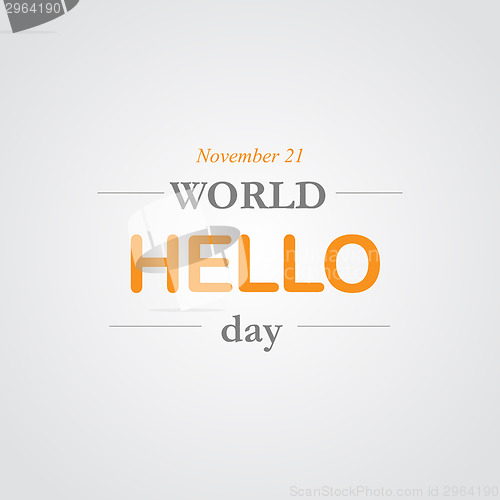 Image of World hello day icon