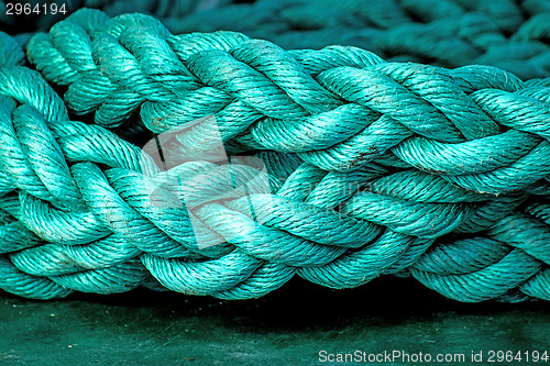 Image of Rope of an anchored ship