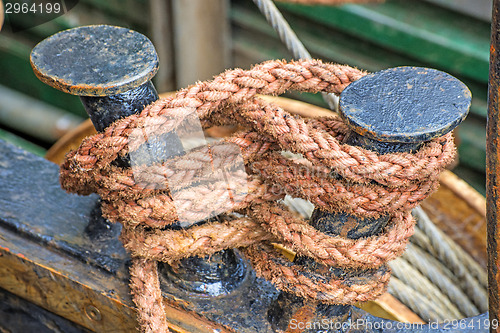 Image of Rope with anchored ship