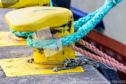 Image of Rope with anchored ship