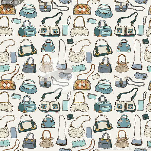 Image of Women handbags. Seamless pattern.