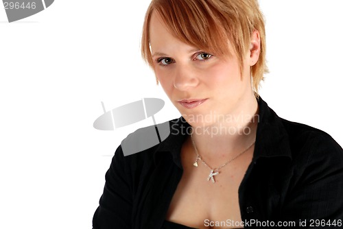 Image of business woman on white