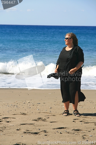 Image of Woman on a shore