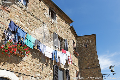 Image of Wall with laundry in Tuscany