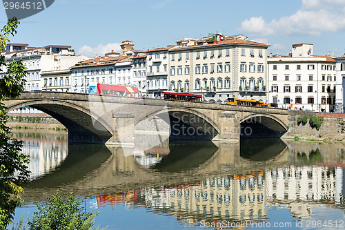 Image of Houses and river Arno Florence