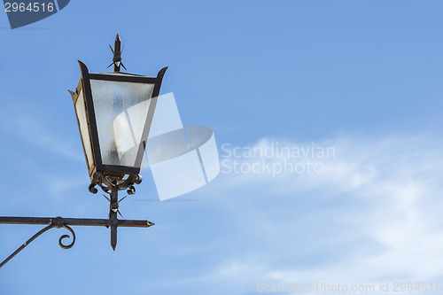 Image of Lamp with blue sky