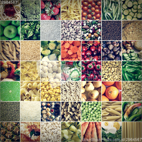 Image of Retro look Food collage