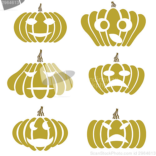 Image of silhouettes of pumpkin