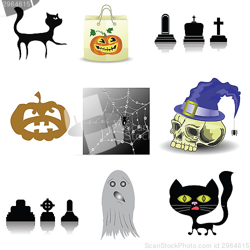 Image of halloween decoration set