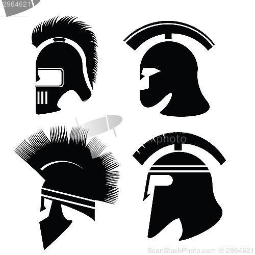 Image of silhouettes of helmet