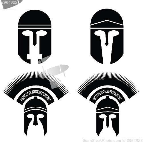 Image of silhouettes of helmet