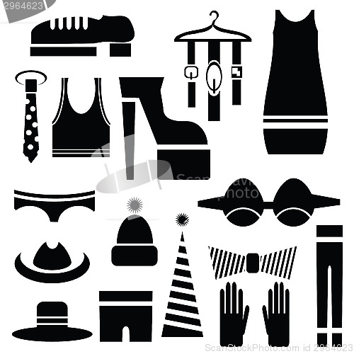 Image of silhouettes of clothes