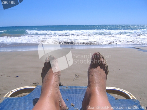 Image of Dirty feet on a shore