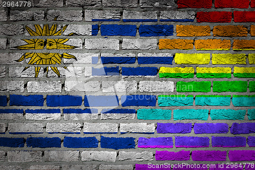 Image of Dark brick wall - LGBT rights - Uruguay