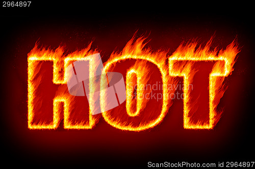 Image of hot in flames