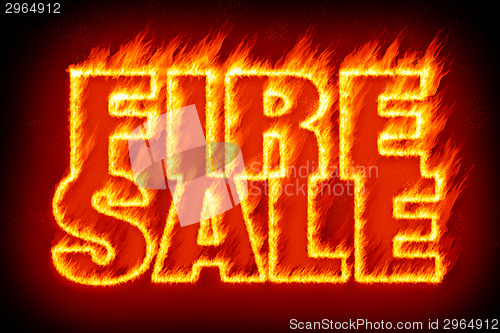 Image of fire sale in flames