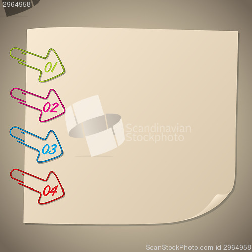 Image of Arrow shape paper clip infographic