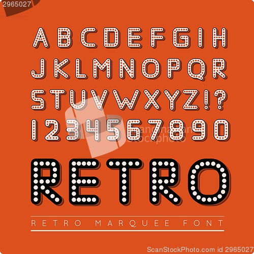 Image of Retro marquee font