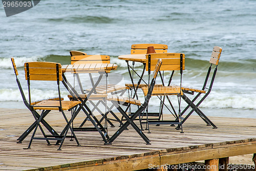 Image of beer garden at the Baltic Sea in Poland