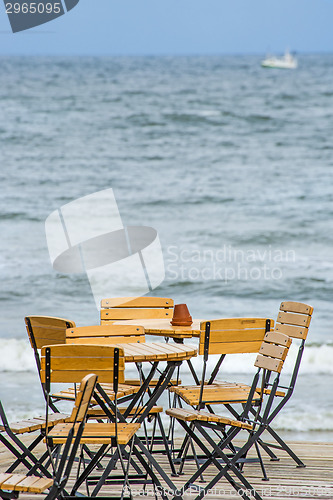 Image of beer garden at the Baltic Sea in Poland