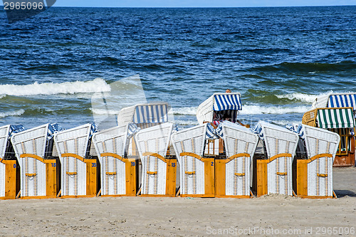 Image of beach chairs at the Baltic Sea in Poland