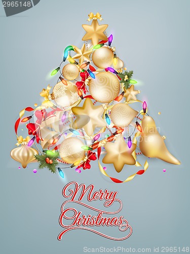 Image of Christmas card with place for text. EPS 10