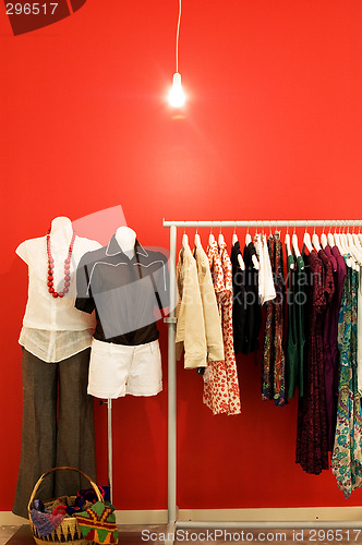 Image of Ladies fashion on rack