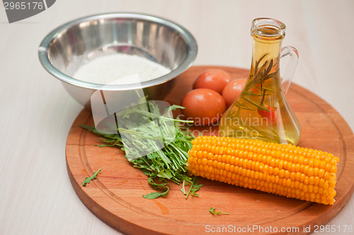 Image of Ingredients for corn pancakes