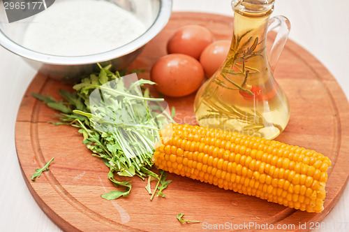 Image of Ingredients for corn pancakes