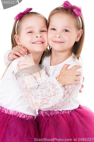 Image of Portrait of twin girls 