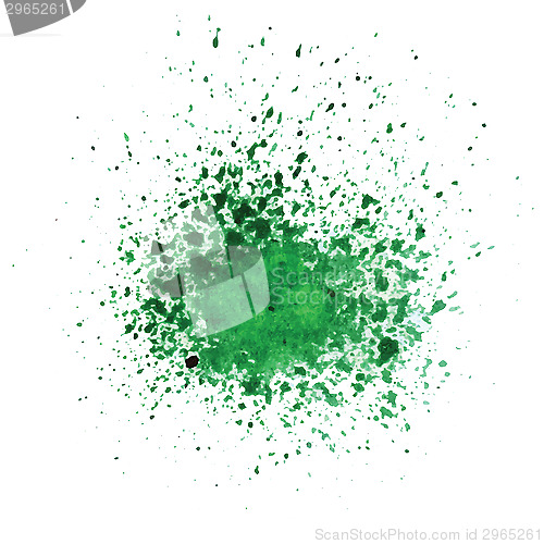 Image of watercolor green blot