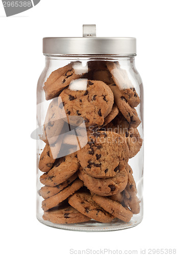 Image of Jar of chocolate chip cookies