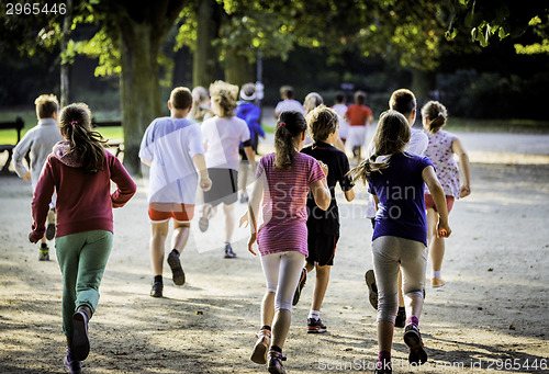 Image of Young school runners