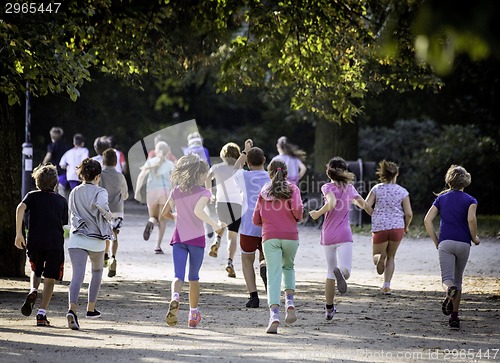 Image of Young school runners