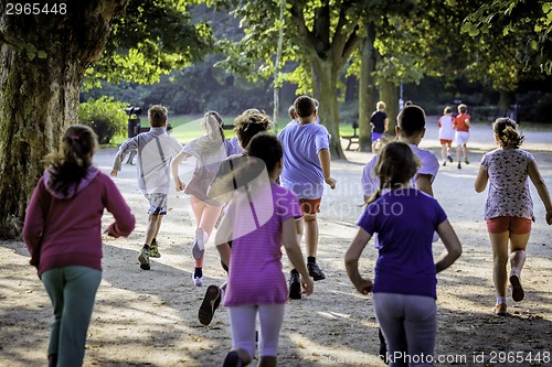 Image of Young school runners