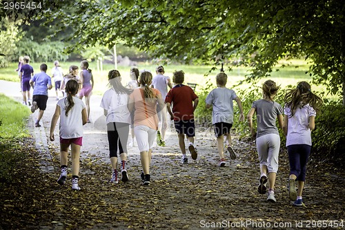 Image of Young school runners