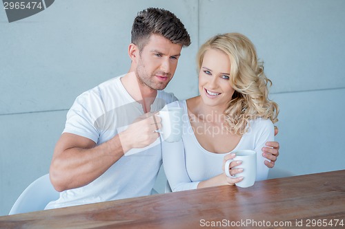 Image of Attractive loving man and woman