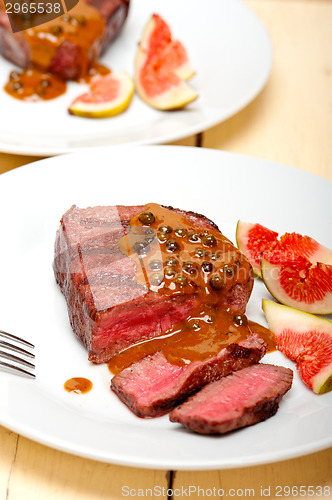 Image of green peppercorn beef filet mignon