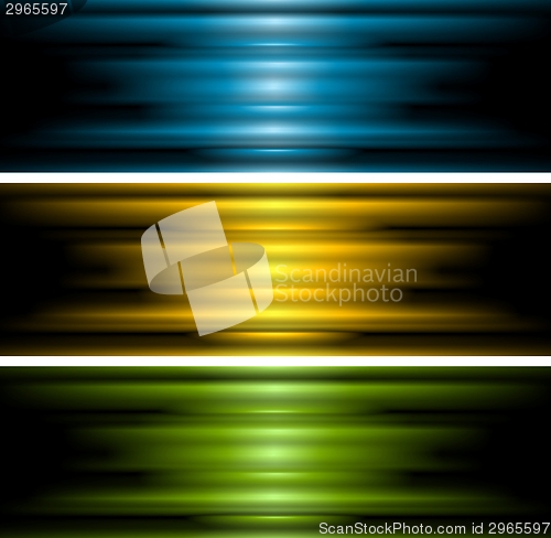 Image of Bright glowing banners