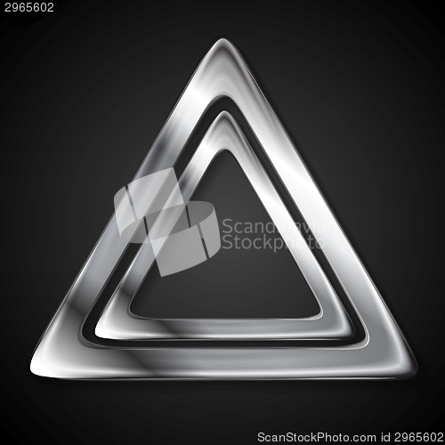 Image of Abstract metallic triangle logo