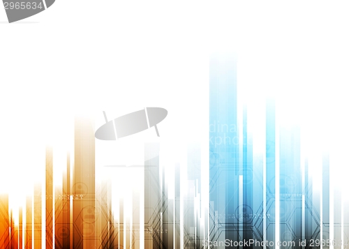 Image of Bright abstract background with tech elements