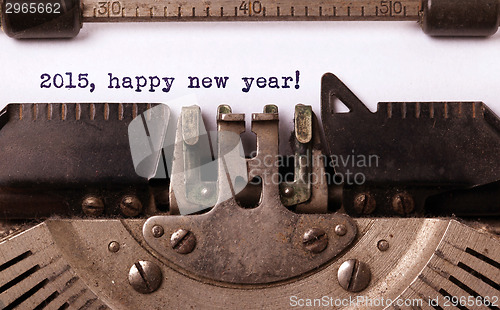 Image of Vintage inscription made by old typewriter